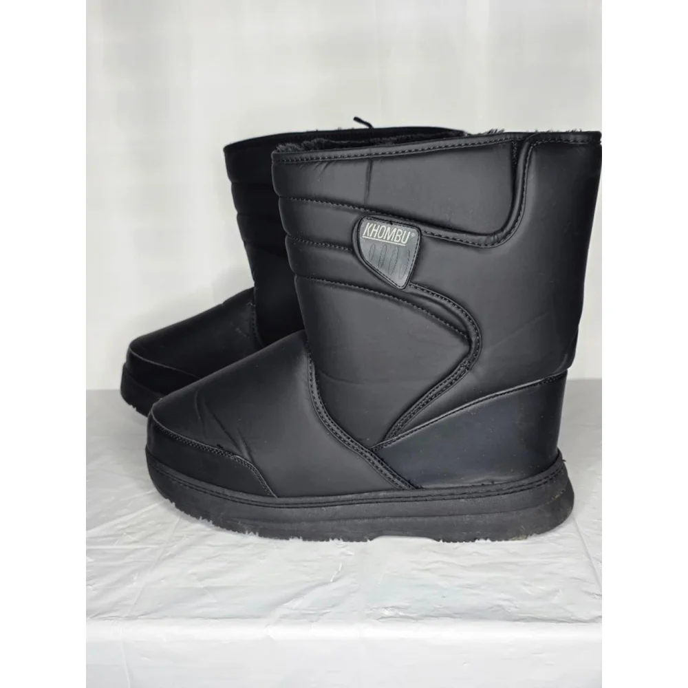Khombu Black Wanderer Snow Boots Men’s Size 12